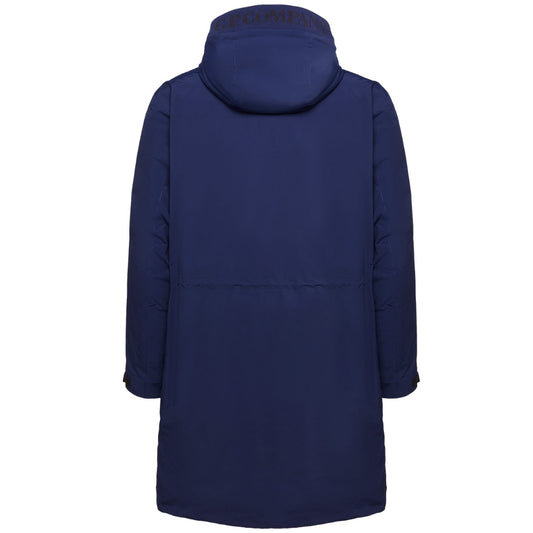 C P Company Micro Recycled Long Down Jacket Total Eclipse Coat 13CMOW167A 006355A 888