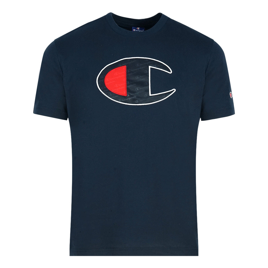 Champion Large C Logo Navy T Shirt