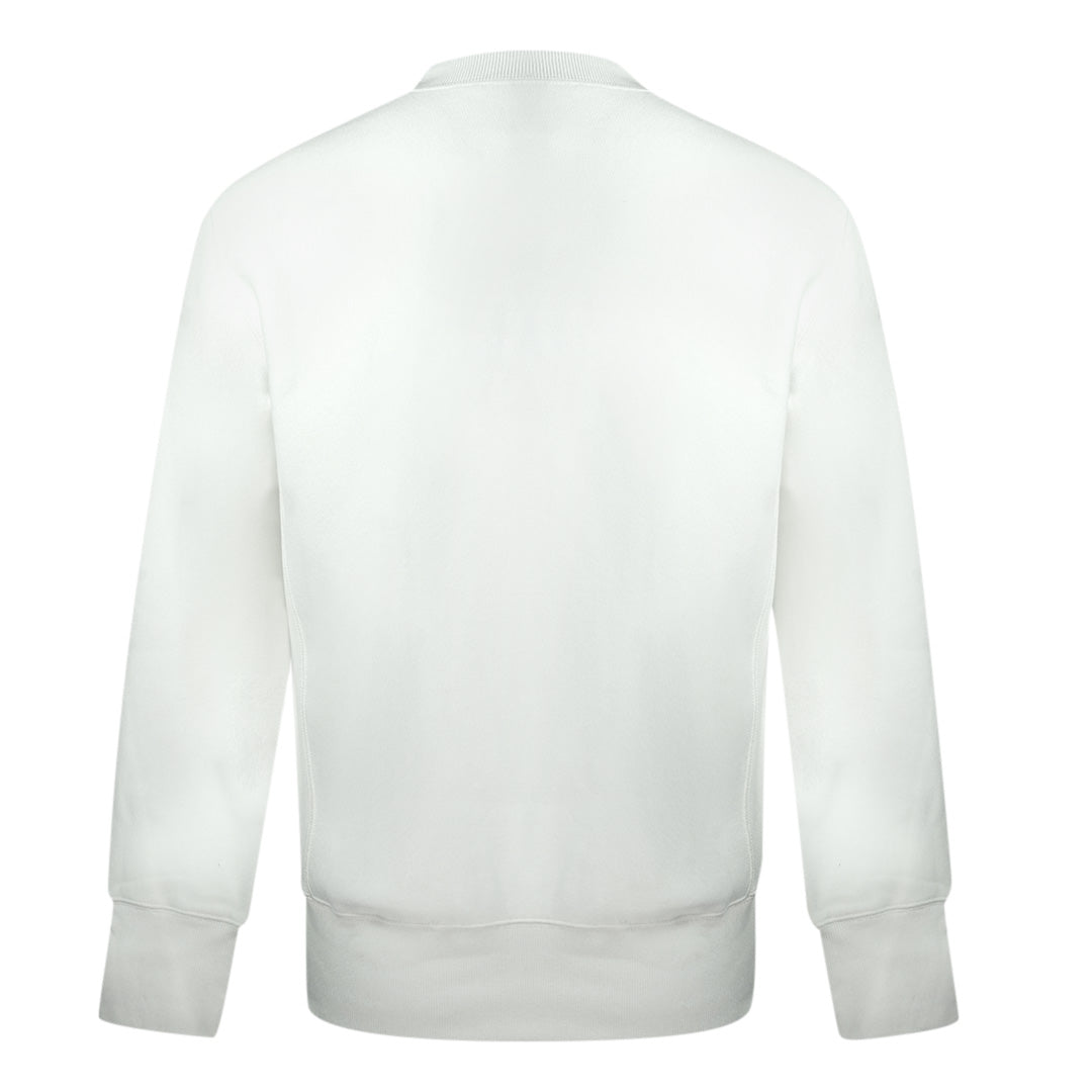 Champion Script Logo White Sweatshirt