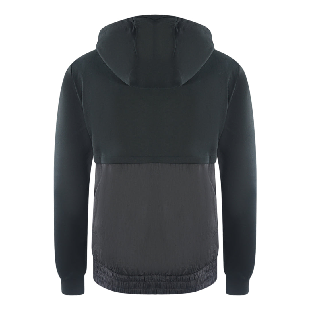 Ea7 Branded Patch Logo Black Hoodie