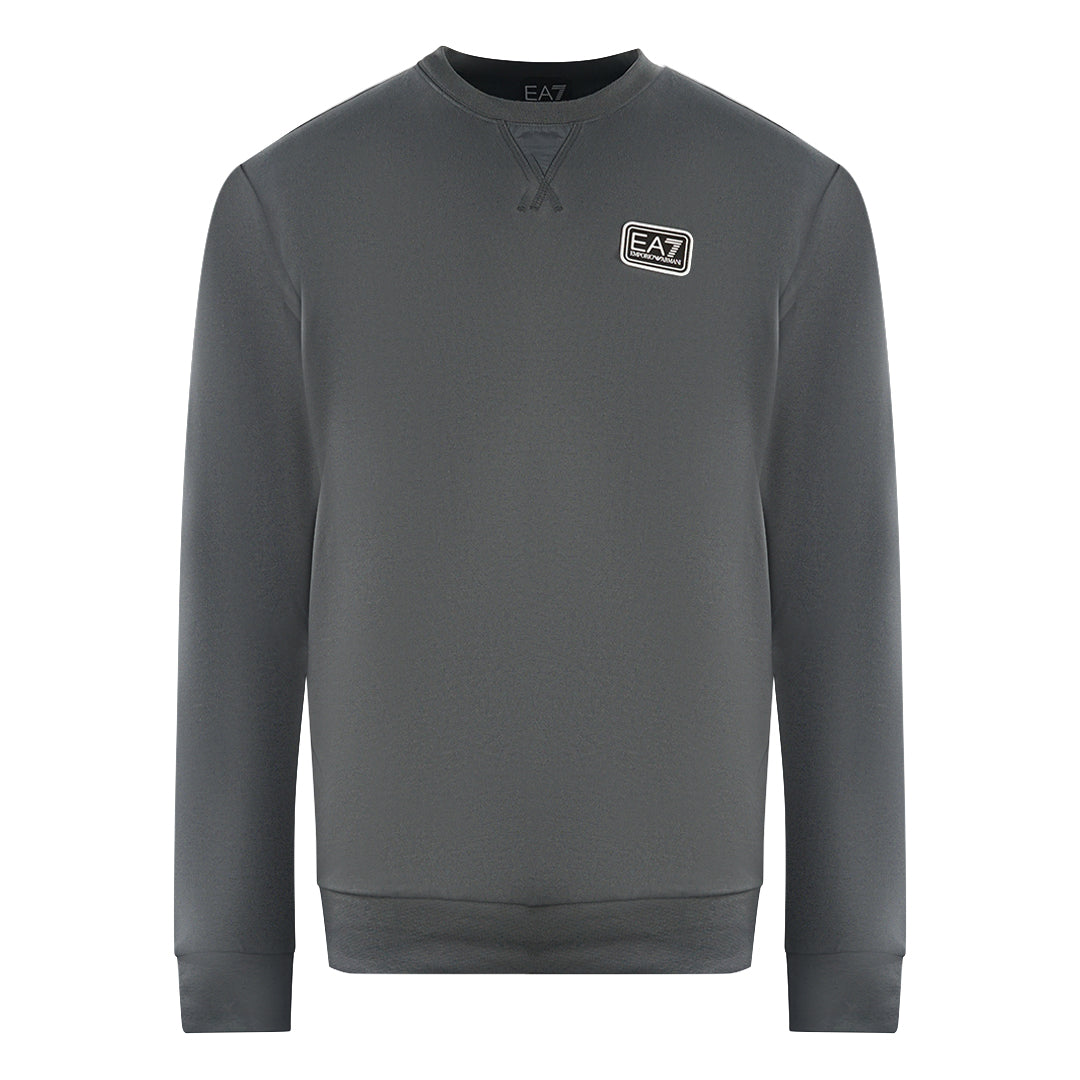 Ea7 Branded Patch Logo Iron Gate Sweatershirt