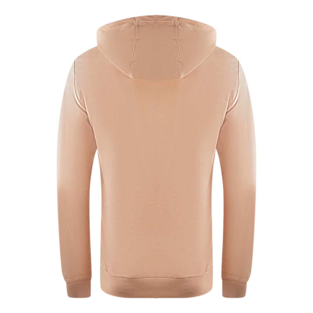 Ea7 Embossed Box Logo Cafe Creme Hoodie