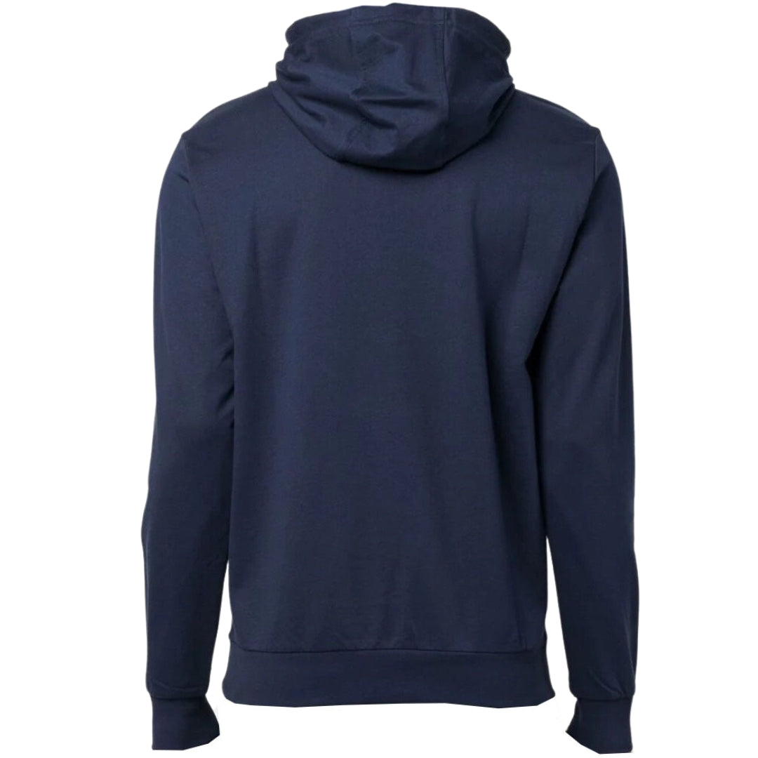 Ea7 Embossed Box Logo Navy Blue Hoodie