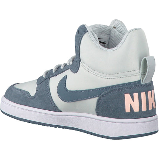 NIKE 844907 005 Nike Court Borough Mid Prem SILVER/BLUE TRAINER WOMENS UK 4