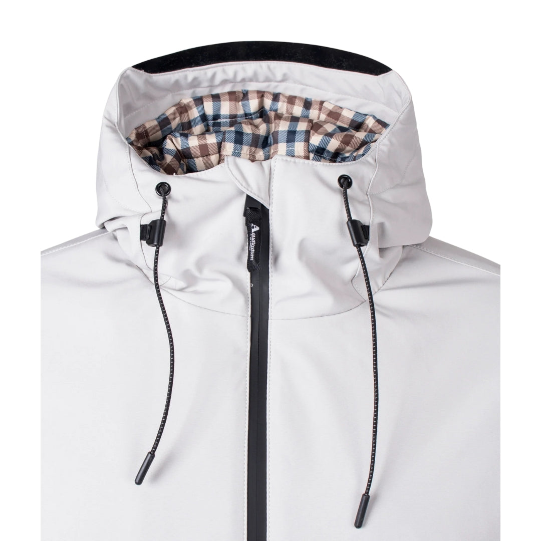 Aquascutum Active Shell Mid Parka Fw23 Jk006 24 White Parka Jacket Mens