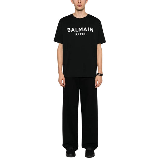 Balmain Paris Bold Brand Logo Black T-Shirt AH1EF000BB29 EAB