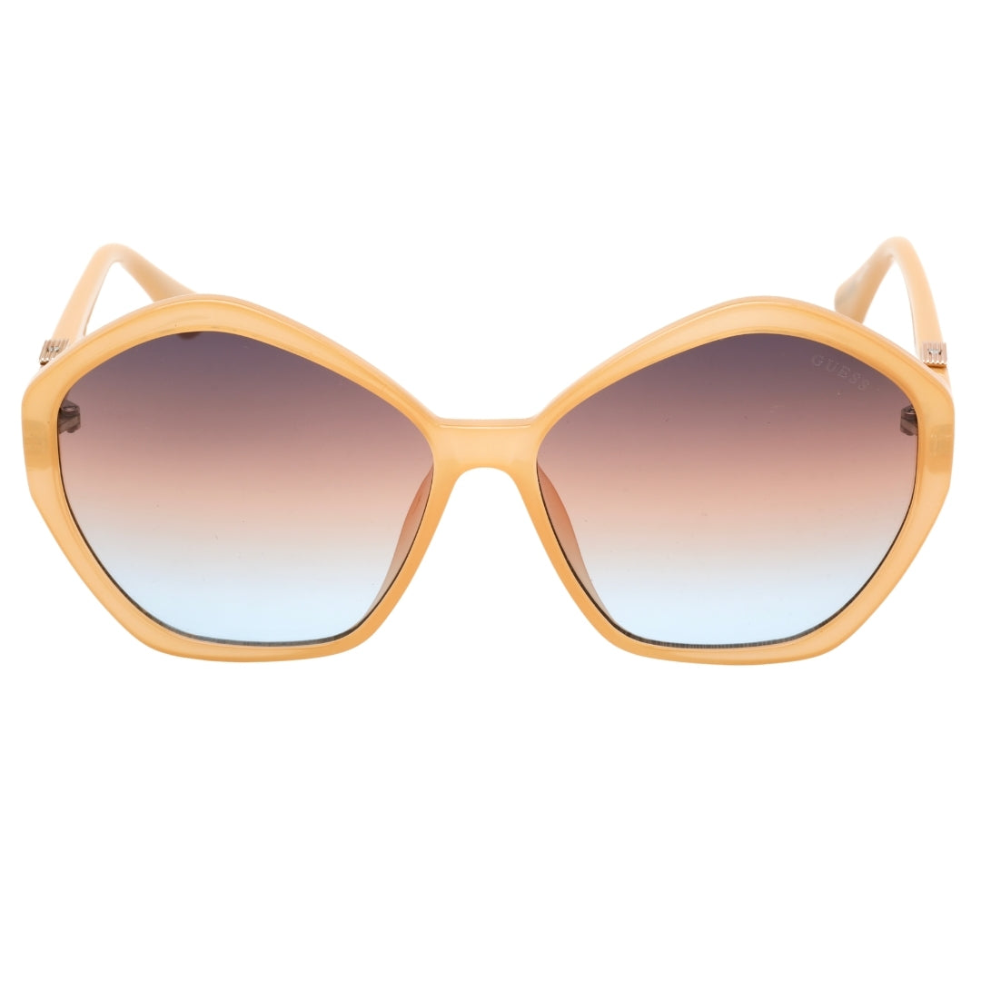 Guess Gradient Brown Lens Shiny Beige Sunglasses GU7813 57F
