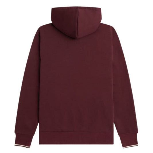 Fred Perry Oxblood Tipped Sleeve Burgundy Red Hoodie S