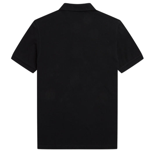 Fred Perry Plain Black Polo Shirt XS