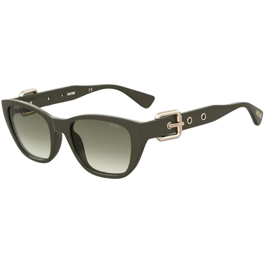 Moschino Buckle Arms Matte Dark Green Sunglasses MOS130 TBO 9K