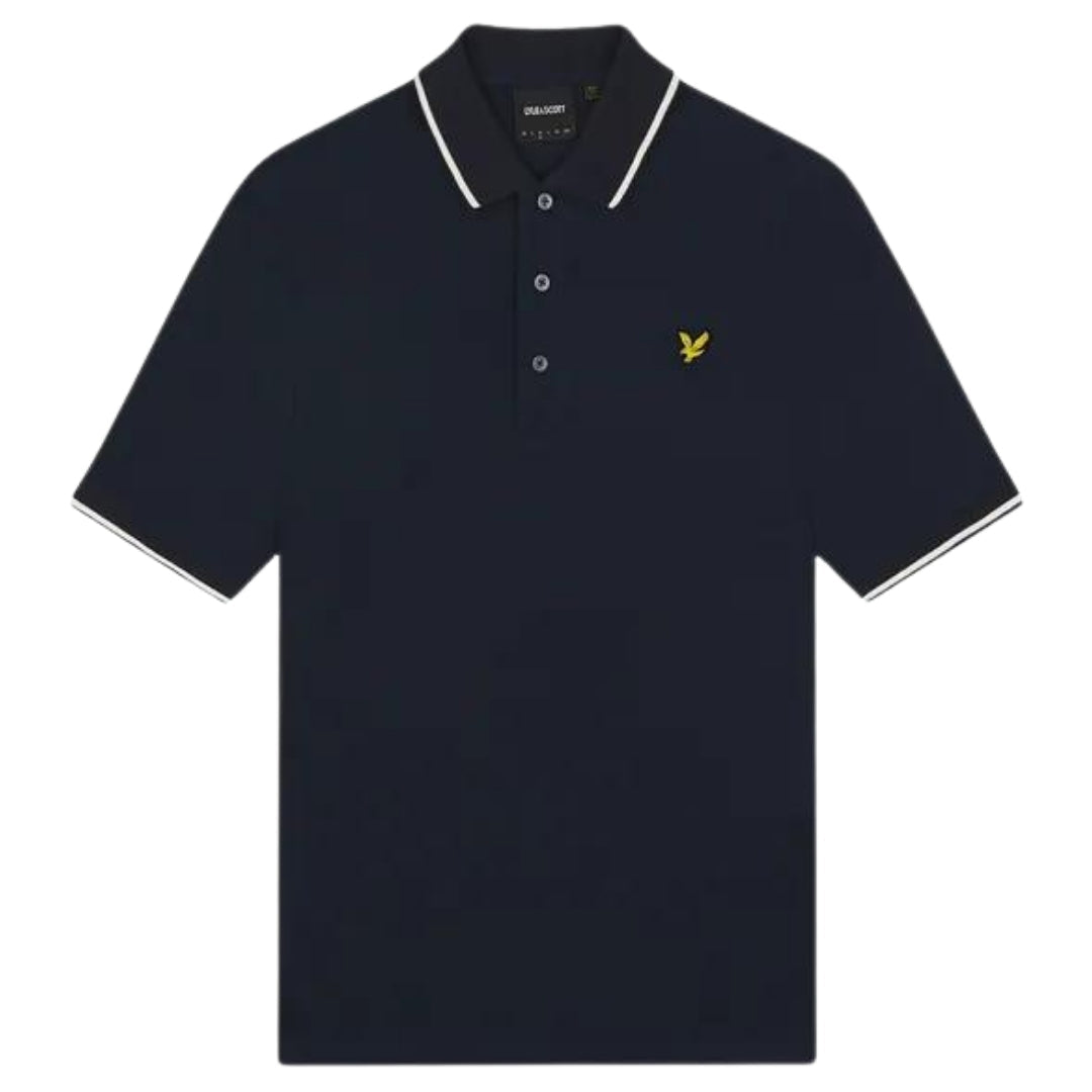 Lyle Scott Tipped Collar Spring Blue Polo Shirt Copy