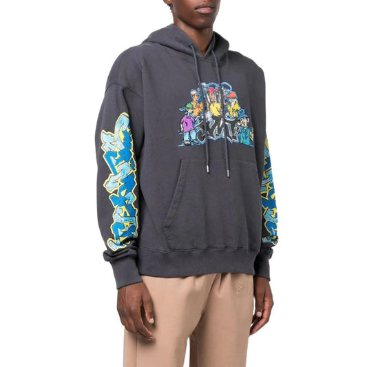 Off-White Graffiti Pupp Skate Hoodie Outerspace L