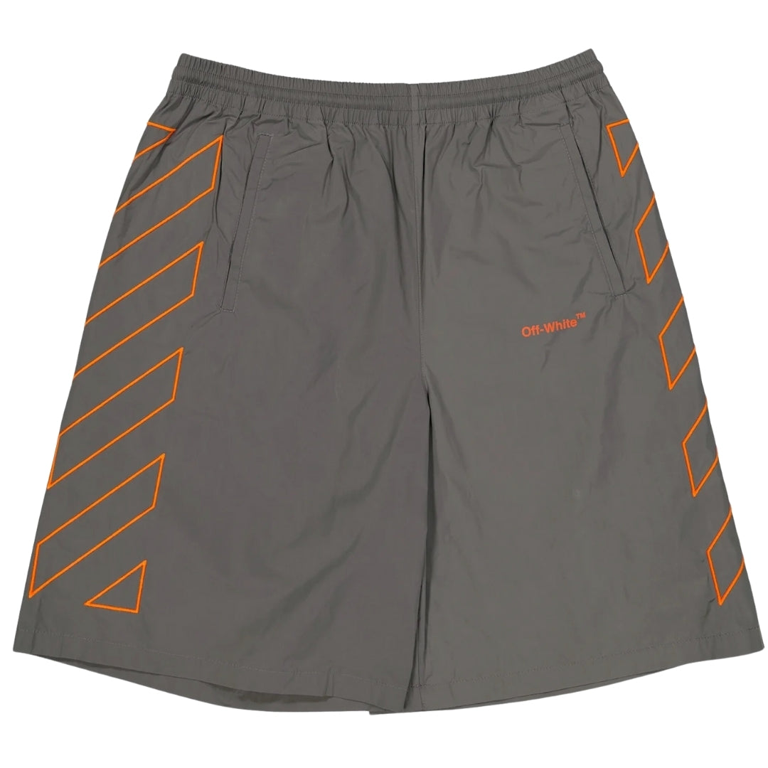 Off-White Diag Outline Dark Grey Track Shorts S