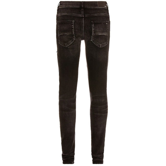 Amiri Leather Camo Mx1 Aged Black Jeans