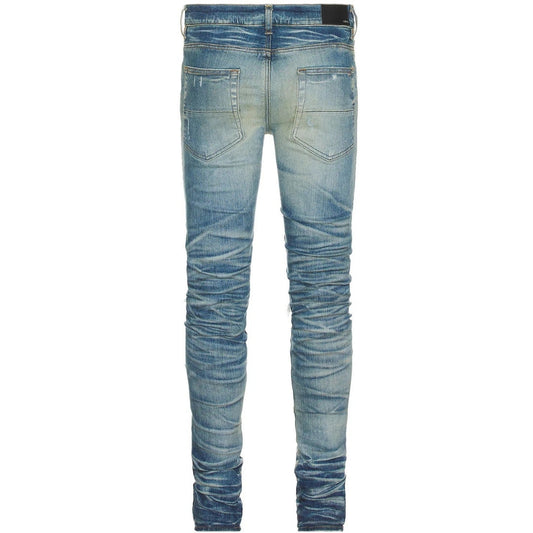 Amiri Mx1 Bleached Ma Honery Comb Indigo Blue Jeans Pf23Mds008 515 - Style Centre Wholesale