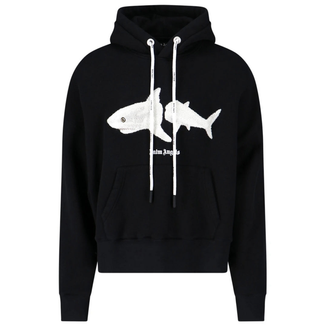 Palm Angels Kill The Shark Logo Black Hoodie