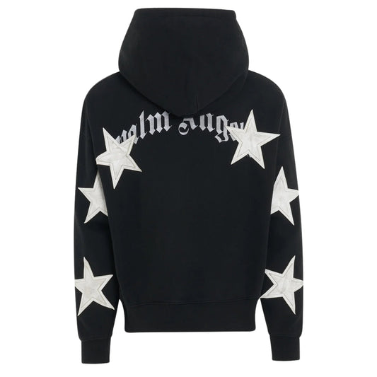 Palm Angels Patched Stars Black Vintage Hoodie M