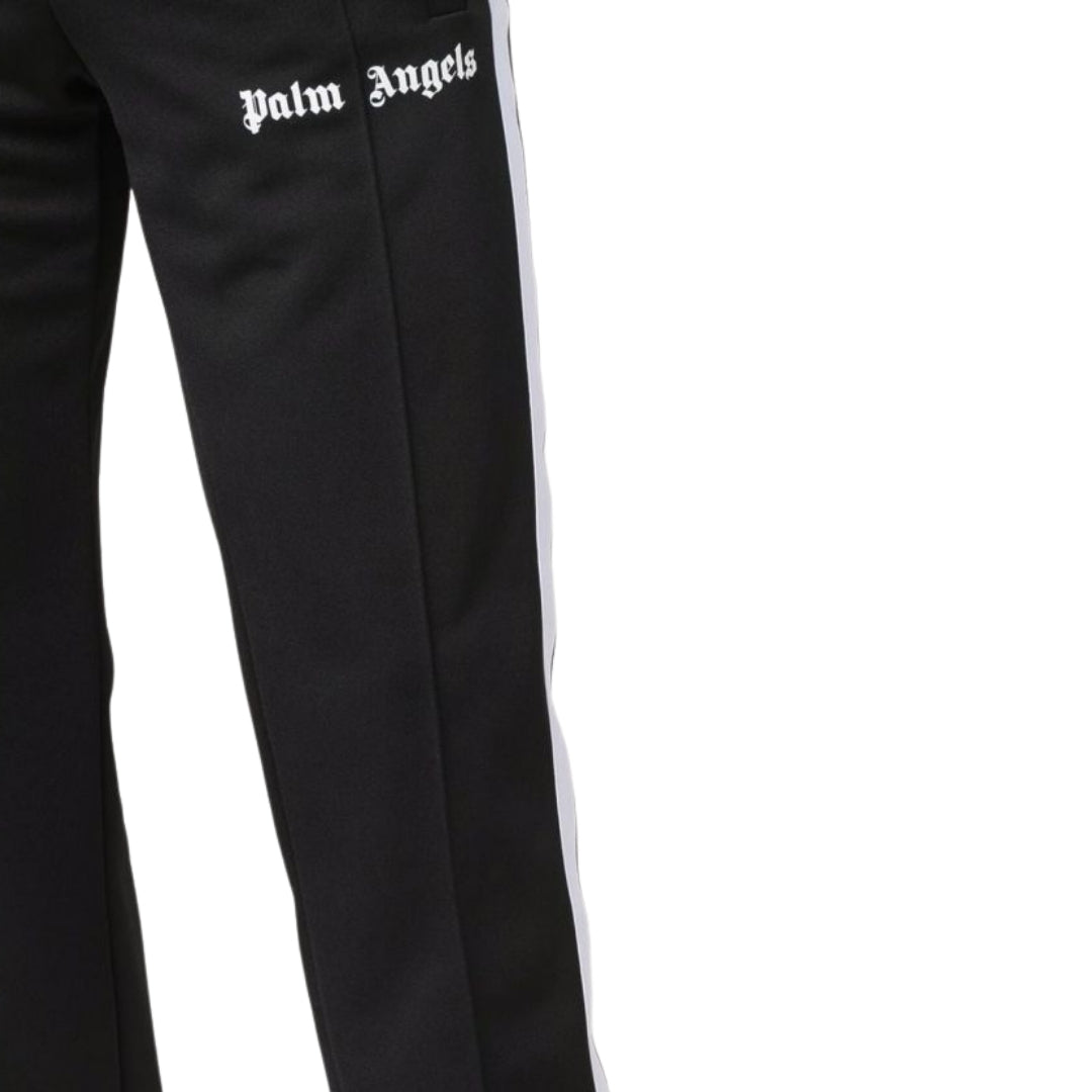 Palm Angels White Striped Classic Black Track Sweatpants S
