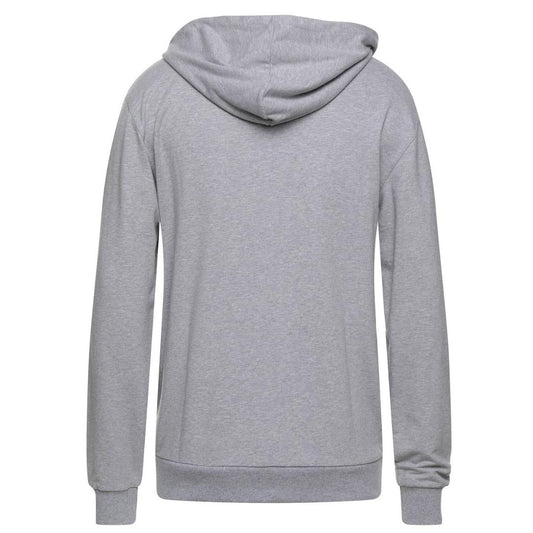 Moschino Brand Taped Pockets Grey Zip Hoodie