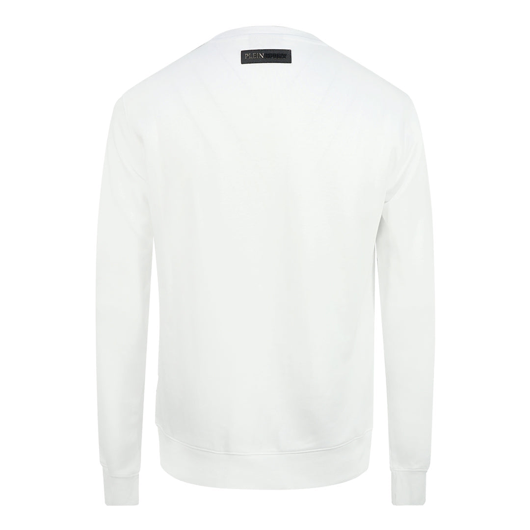 Philipp Plein Sport Orange Bold Logo White Jumper FIPS211 01 Orange