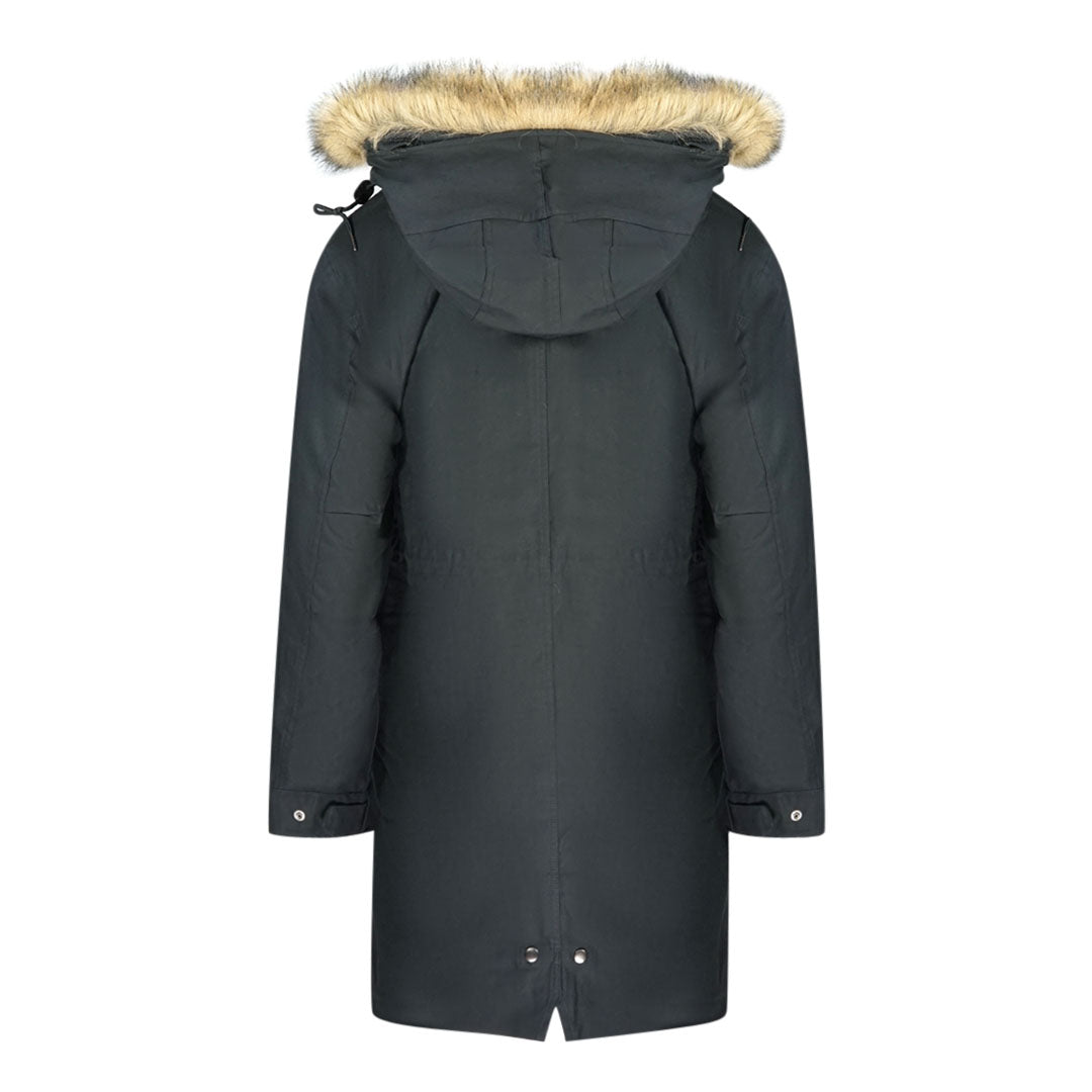 Fred Perry J2570 102 Black Hooded Parka Jacket