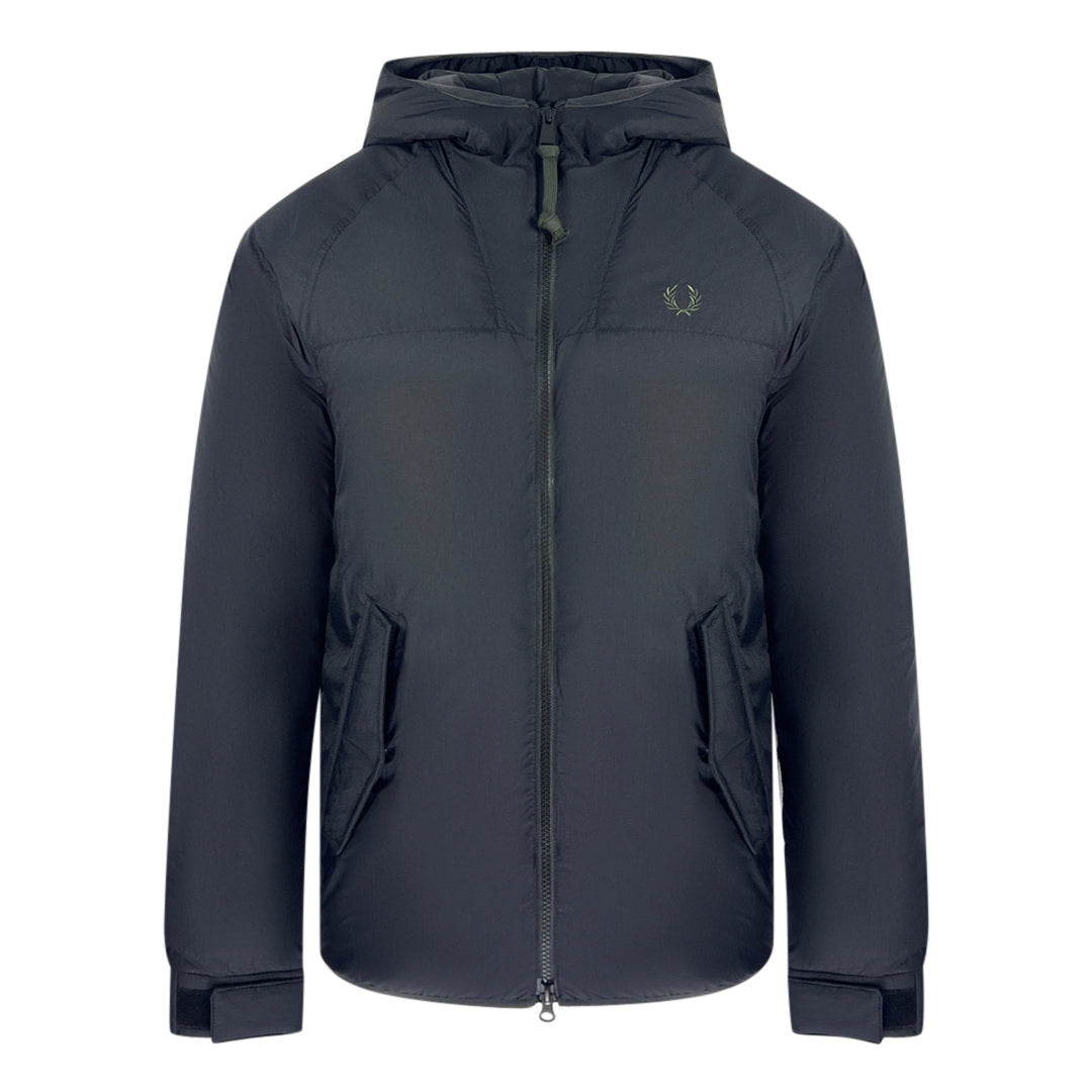 Fred Perry Instulated Black Hooded Jacket J2572 102