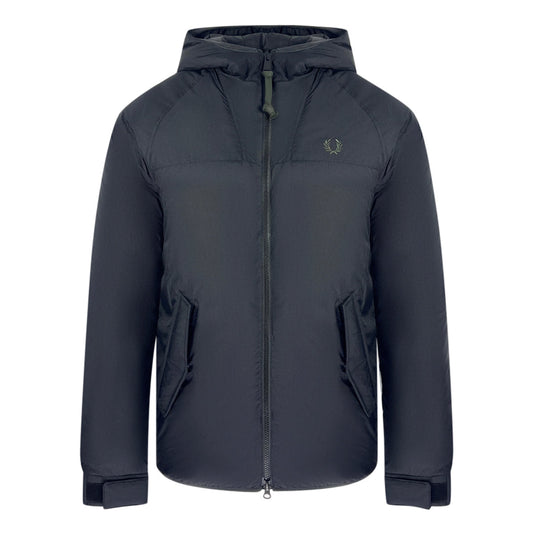 Fred Perry Instulated Black Hooded Jacket J2572 102