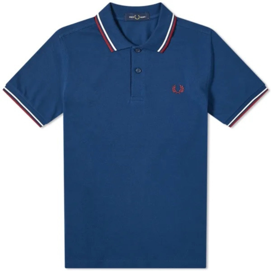 Fred Perry Twin Tipped M3600 588 Blue Polo Shirt