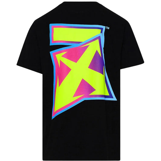 Off White Degrade Thunder Logo Slim Fit Black T Shirt