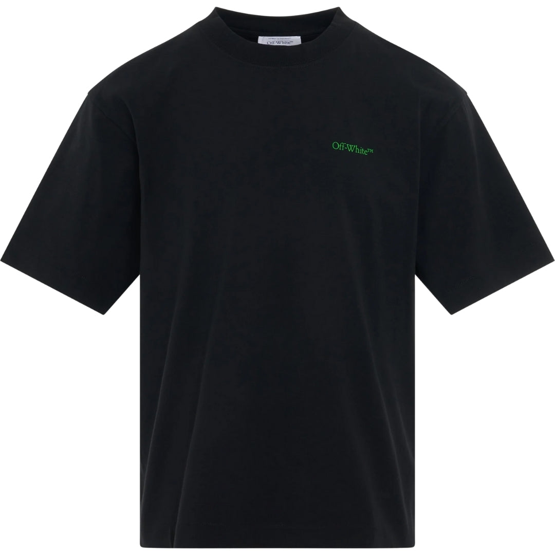 Off White Moon Arrow Skate Fit Black T Shirt
