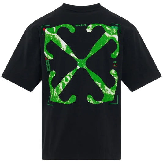 Off White Moon Arrow Skate Fit Black T Shirt