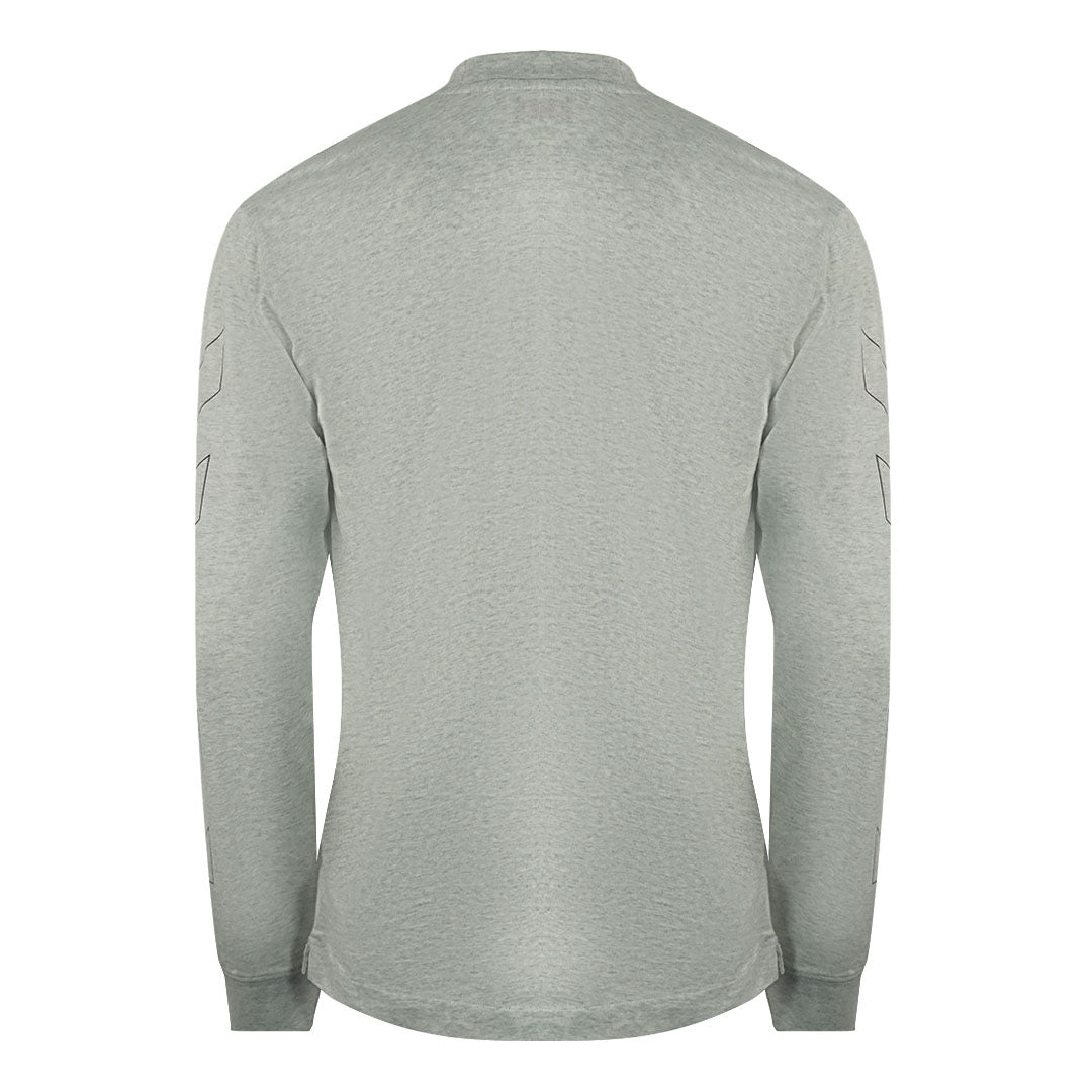 Off White Skate Fit Diag Outline Grey Long Sleeve T Shirt