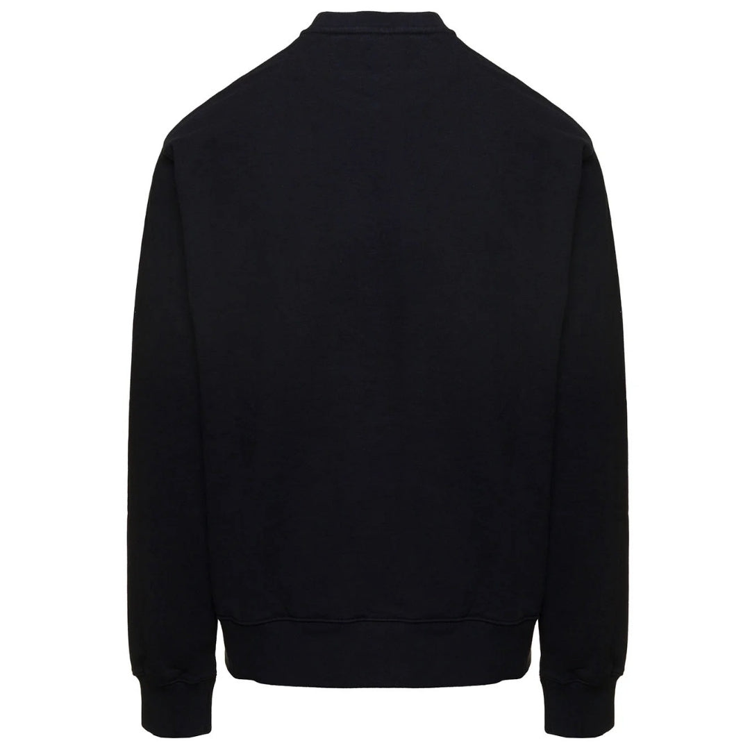 Off White Ow Face Slim Fit Black Sweatshirt