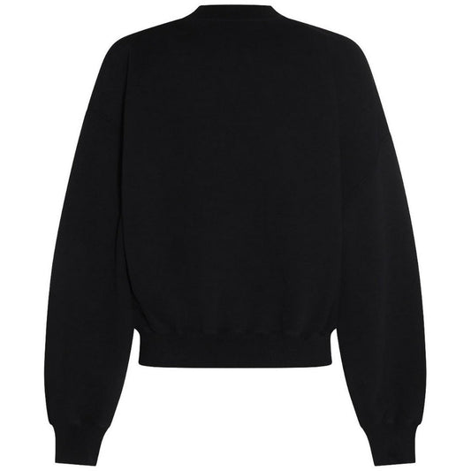 Off White Blurr Book Over Black Oversized Sweatshirt