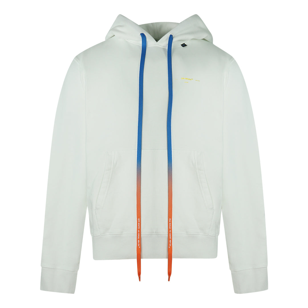 Off White Long Drawstrings White Slim Hoodie