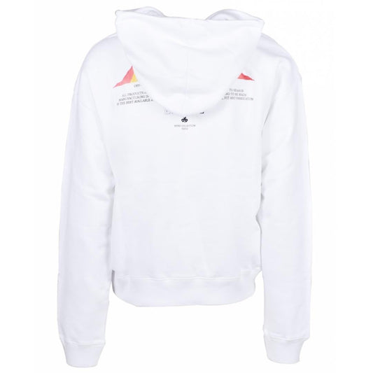 Off-White Graffiti Paint Logo White Hoodie OMBB037R21FLE006 0125