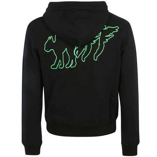 Off White Mad Cat Slim Fit Black Hoodie