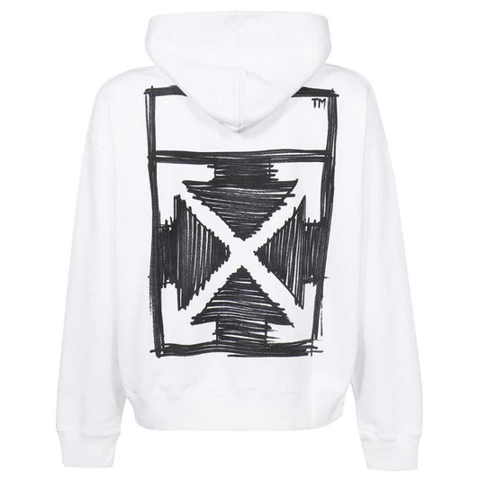Off White Marker Stencil Logo White Hoodie