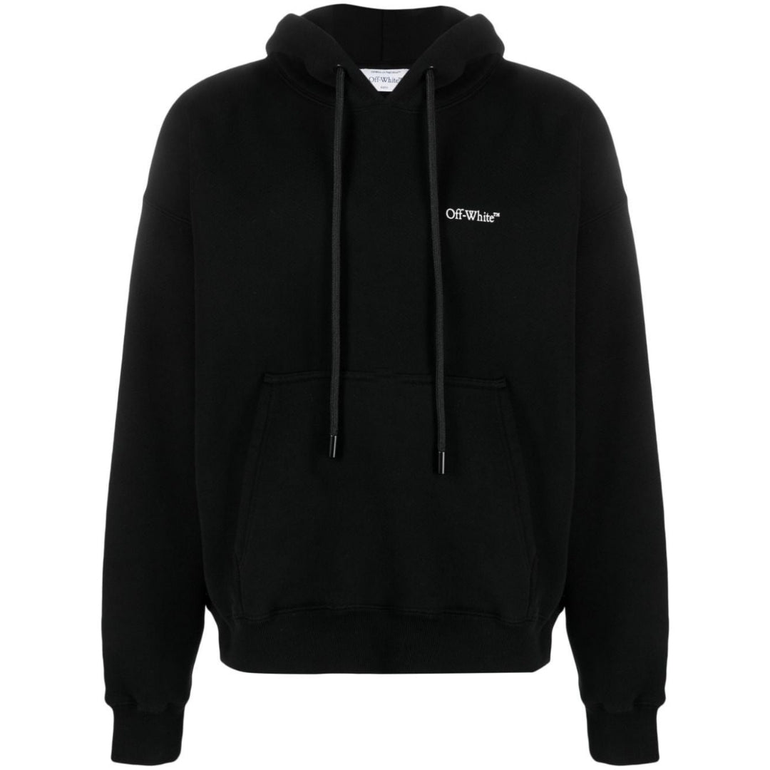 Off White Lunar Arrow Design Black Skate Hoodie