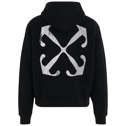 Off White Lunar Arrow Design Black Skate Hoodie