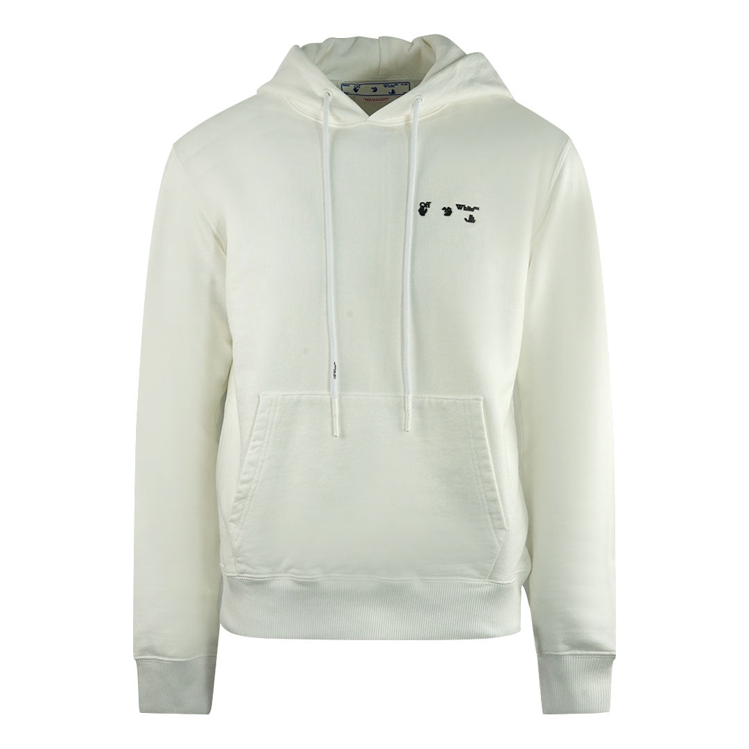 Off White Small Off White Logo White Slim Hoodie OMBB097C99FLE0040110