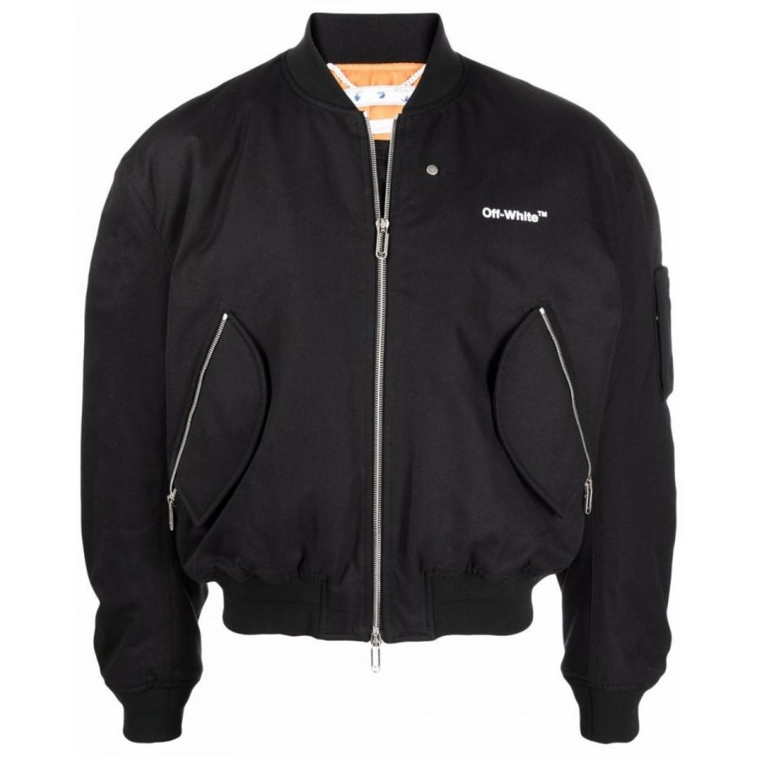 Off White Diag Tab Black Bomber Jacket