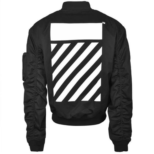 Off White Diag Tab Black Bomber Jacket