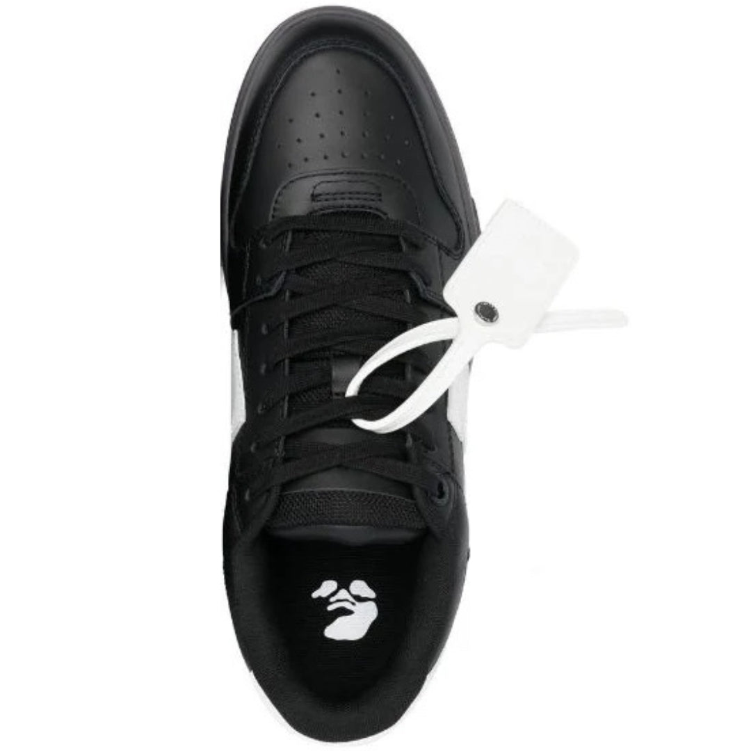 Off White Out Of Office Black Calf Leather Sneakers