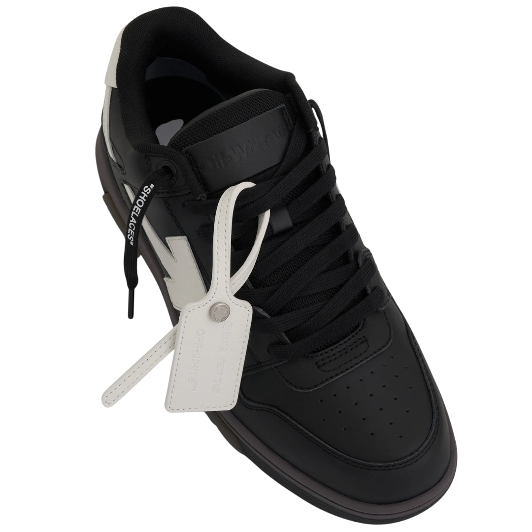 Off White Out Of Office Black Calf Leather Sneakers