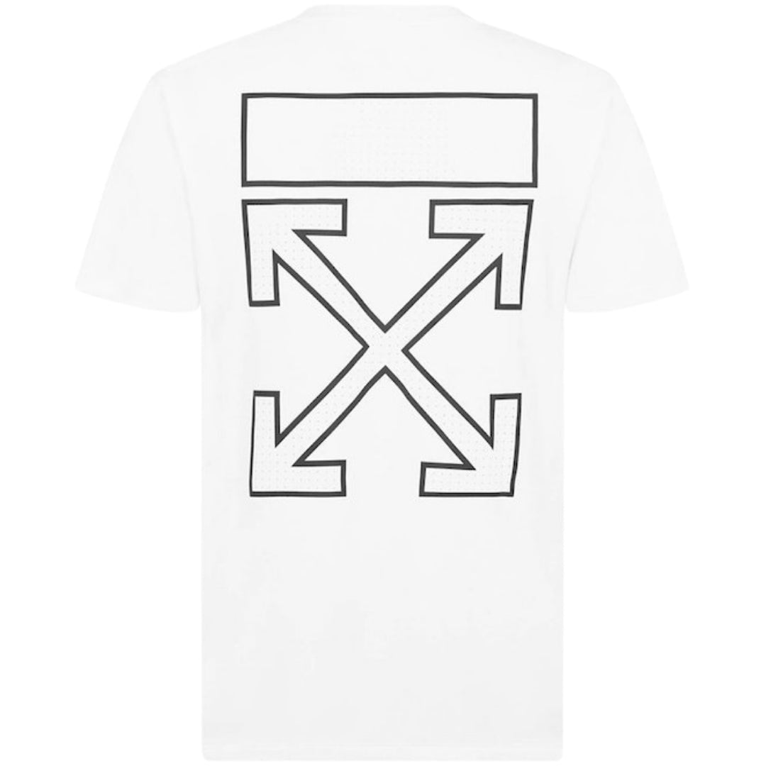 Off White Arrow Outline White Sports T Shirt