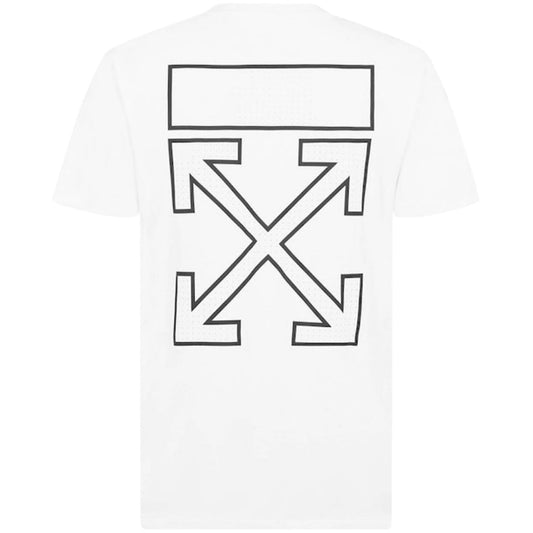 Off White Arrow Outline White Sports T Shirt