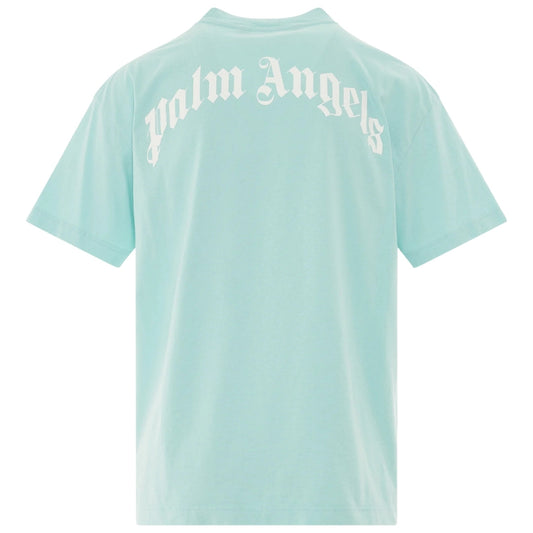 Palm Angels Classic Shark Design Light Blue T Shirt