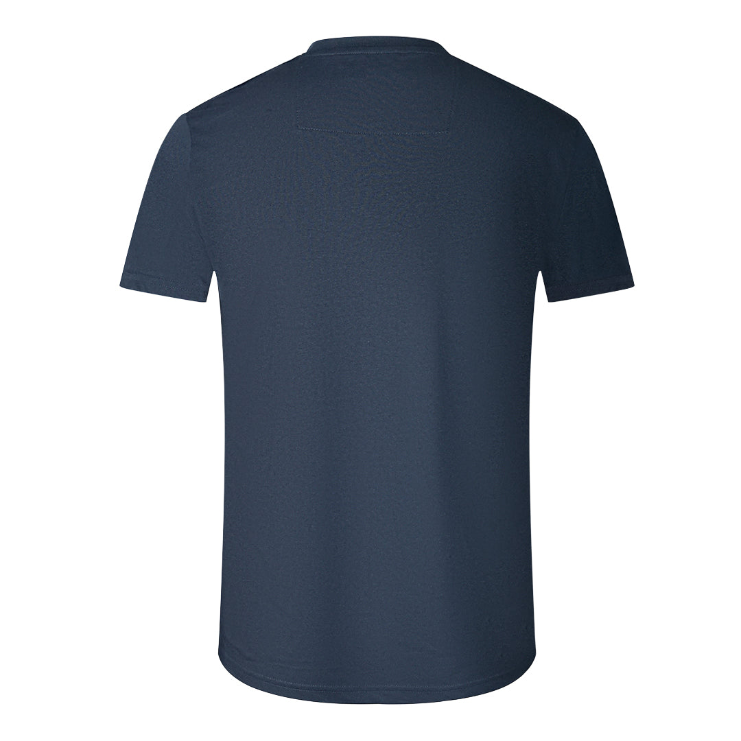 Cavalli Class Scales Design Logo Navy T-Shirt QXT61U JD060 04926