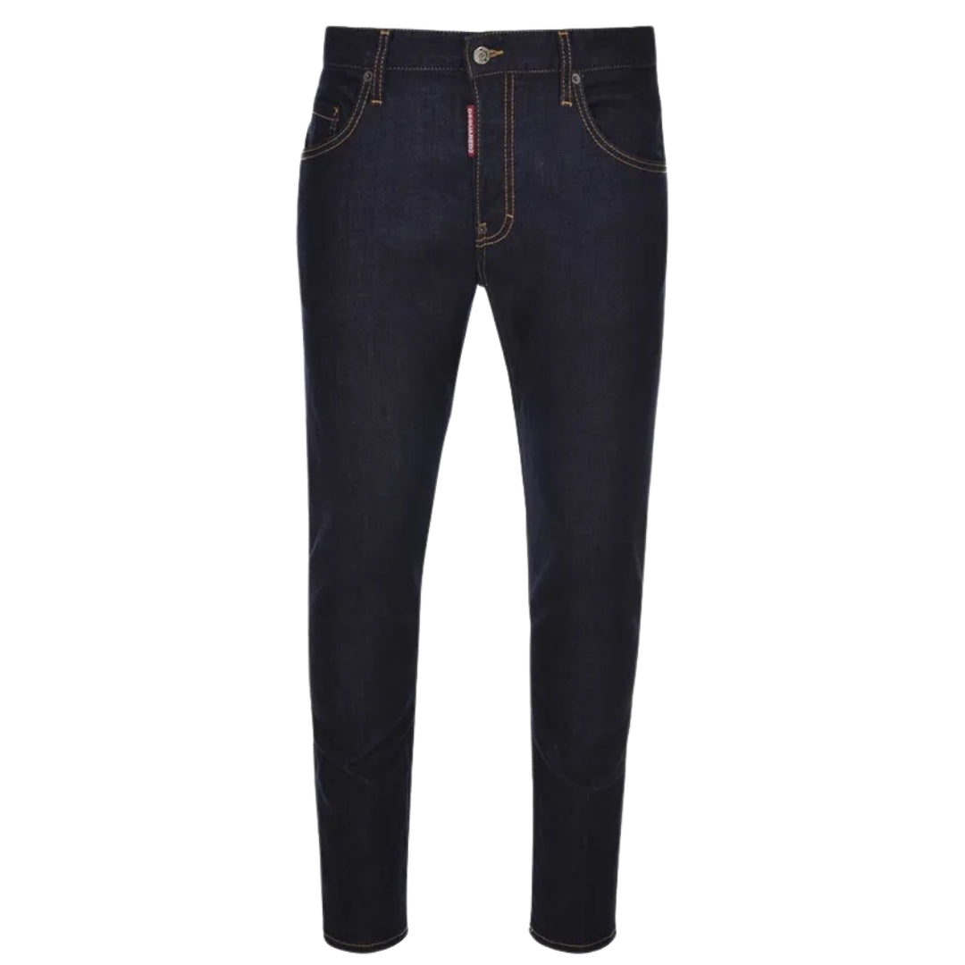 Dsquared2 Skater Jean Italian Address Logo Navy Blue Wash Jeans S74Lb1198 S30664 470